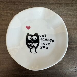 Natural Life Owl Trinket Plate